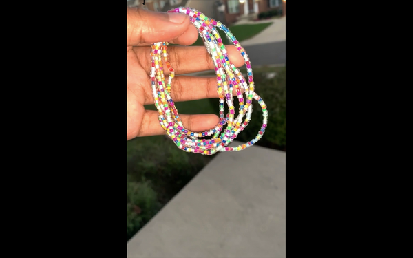 Colorful waist beads